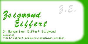zsigmond eiffert business card